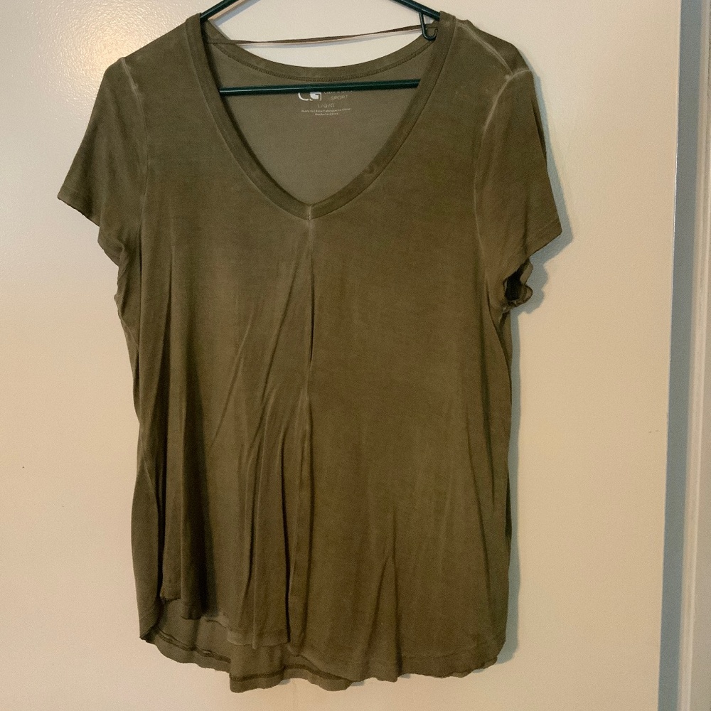 Olive green blouse, size L, worn once